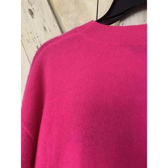 Aqua Cashmere Ti Amo Crew Neck Pink 100% Cashmere Sweater Size XS Exclusive - Picture 10 of 13